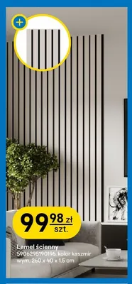 Lamel ścienny 260x40x1,5 cm Mixpol Profile promocja w Castorama