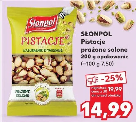 Pistacje prażone solone promocja w Kaufland