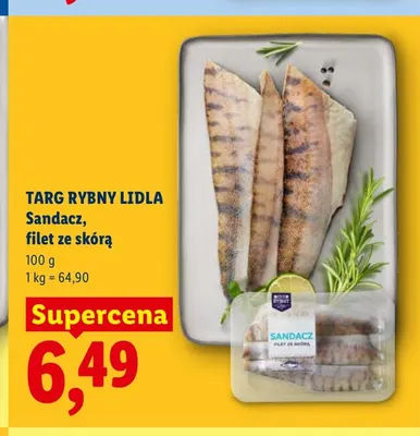 Sandacz filet ze skórą Targ Rybny Lidla promocja w Lidl