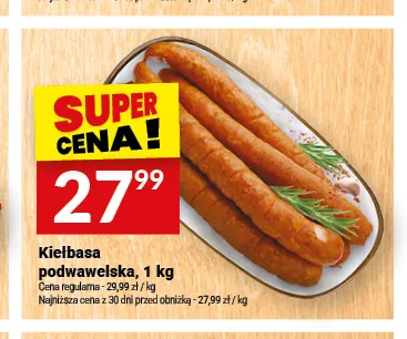 Kiełbasa podwawelska Białecki Wędzarnia promocja w Twój Market