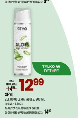 Żel do golenia Seyo Aloes promocja w Drogerie Natura