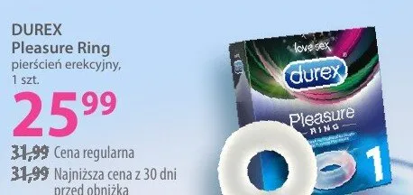 Pierścień erekcyjny Pleasure Ring DUREX promocja w Hebe