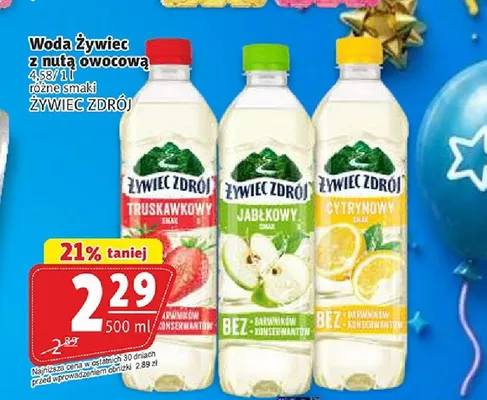 Woda Żywiec Zdrój z nutą owocową promocja w Prim Market