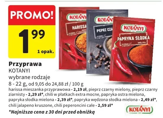 Przyprawa wybrane rodzaje promocja w Intermarche