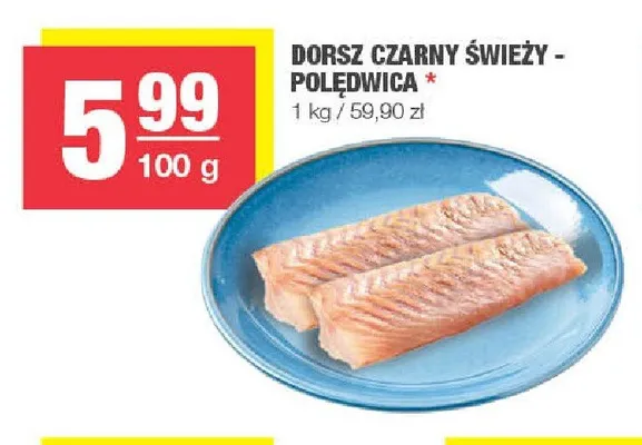 Dorsz czarny świeży - polędwica promocja w SPAR