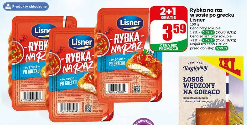 Rybka na raz w sosie po grecku Lisner promocja w Dino
