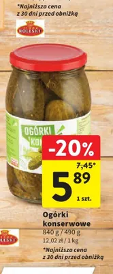 Ogórki konserwowe promocja w Intermarche