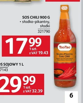 Sos chili słodki TaoTao promocja w Selgros