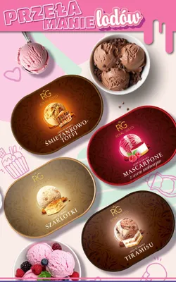 Lody o smaku mascarpone z sosem malinowym Royal Gusto promocja w POLOmarket