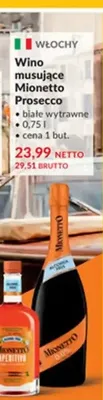 Wino musujące Mionetto Prosecco promocja w Makro