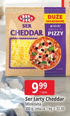 Ser tarty Cheddar Mlekovita promocja w Leclerc