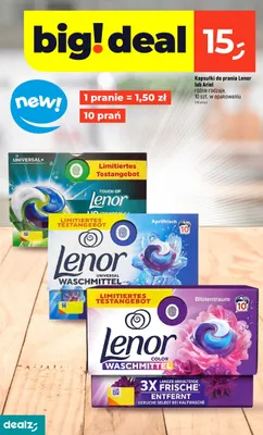 Kapsułki do prania Lenor lub Ariel różne rodzaje, 10 szt. w opakowaniu promocja w Dealz