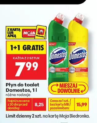 Płyn do toalet Domestos promocja w Biedronka