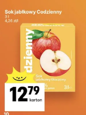 Sok jabłkowy tłoczony Codzienny promocja w Delikatesy Centrum
