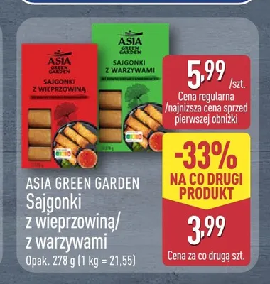 Sajgonki z wieprzowiną Asia Green Garden promocja w Aldi