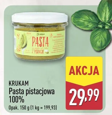 Pasta pistacjowa 100% promocja w Aldi