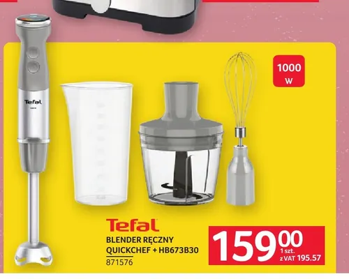 Blender ręczny Quickchef HB673B30 Tefal promocja w Selgros