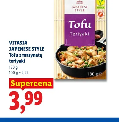 Tofu z marynatą teriyaki Japanese Style Vitasia promocja w Lidl