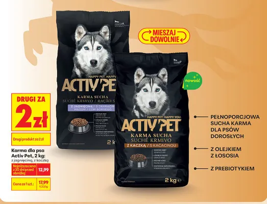 Karma sucha z jagnięciną, z kaczką promocja w Biedronka