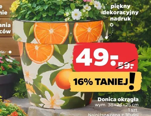 Donica okrągła promocja w Netto