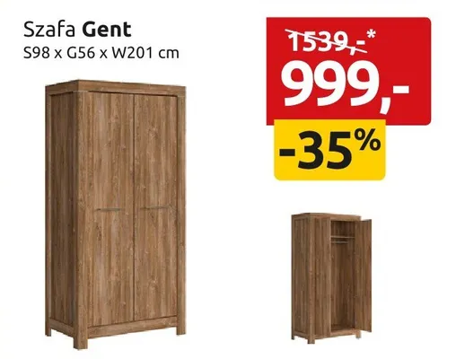 Szafa Gent S98xG56xW201cm promocja w Black Red White