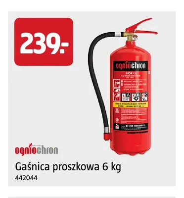 Gaśnica proszkowa 6 kg Ogniochron promocja w Jula