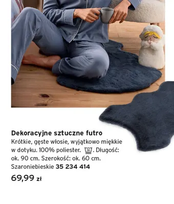 Dekoracyjne sztuczne futro promocja w Tchibo