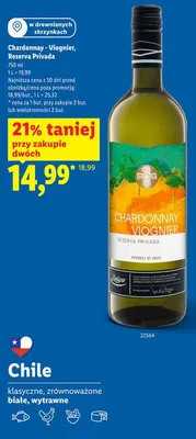 Wino Chardonnay - Viognier Reserva Privada promocja w Lidl