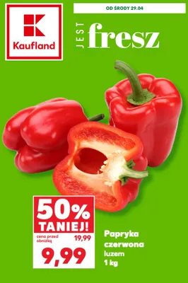 Papryka czerwona luzem promocja w Kaufland