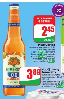 Napój piwny Somersby promocja w Dino