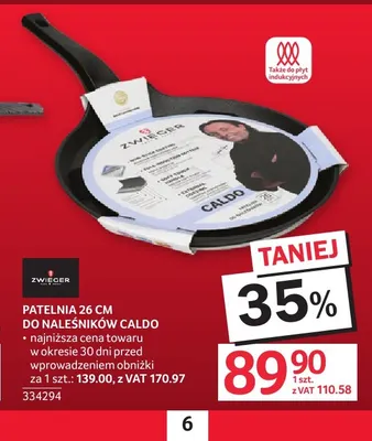 Patelnia 26 cm do naleśników Caldo Zwieger promocja w Selgros