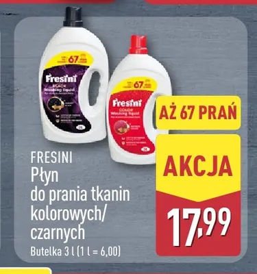 Płyn do prania tkanin czarnych Fresini promocja w Aldi