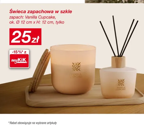 Świeca zapachowa w szkle Vanilla Cupcake promocja w KiK