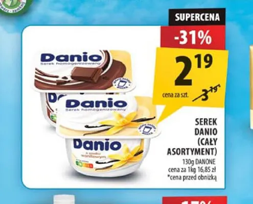 Serek Danio Danone promocja w Arhelan