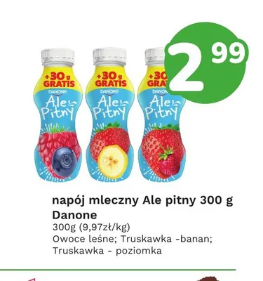 Napój mleczny Danone Ale Pitny Owoce leśne promocja w Limonka