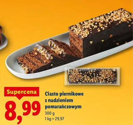 Ciasto piernikowe z nadzieniem pomarańczowym 300 g promocja w Lidl