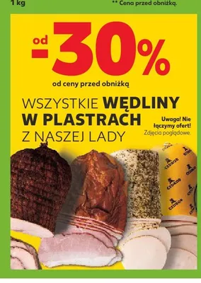 Wędliny w plastrach z naszej lady promocja w Kaufland