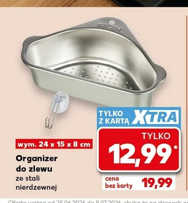 Organizer do zlewu ze stali nierdzewnej promocja w Kaufland