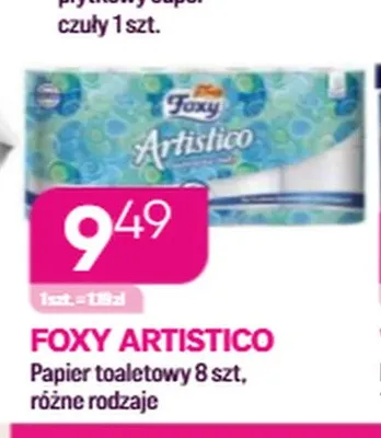 Papier toaletowy Foxy Artistico promocja w Drogerie Koliber