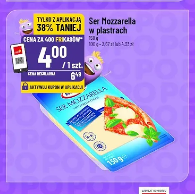 Ser Mozzarella w plastrach promocja w POLOmarket
