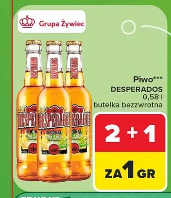 Piwo Desperados exotic rum promocja w Carrefour Market