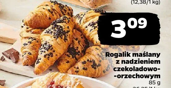 Rogalik maślany z nadzieniem czekoladowo-orzechowym Netto promocja w Netto