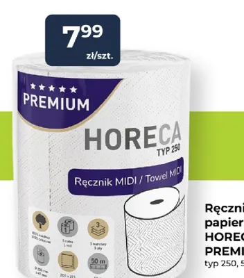 Ręcznik papierowy Horeca Premium typ 250 50 m promocja w PSB Mrówka