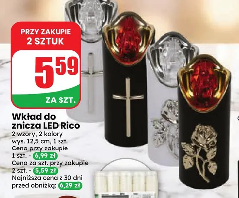 Wkład do znicza LED Rico promocja w Dino