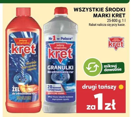 Środki marki Kret promocja w Stokrotka
