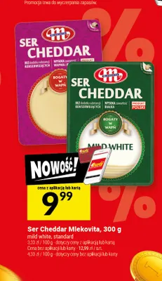 Ser Cheddar Mlekovita standard promocja w Twój Market