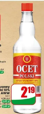 Ocet spirytusowy polski 10% grupa AWW promocja w Dino