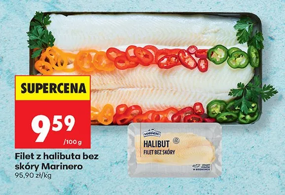 Filet z halibuta bez skóry promocja w Biedronka