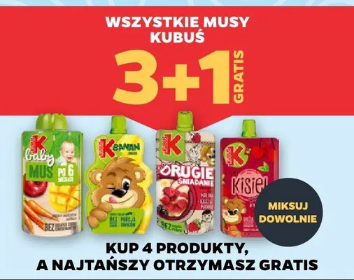 Musy wszystkie rodzaje Kubuś promocja w Netto