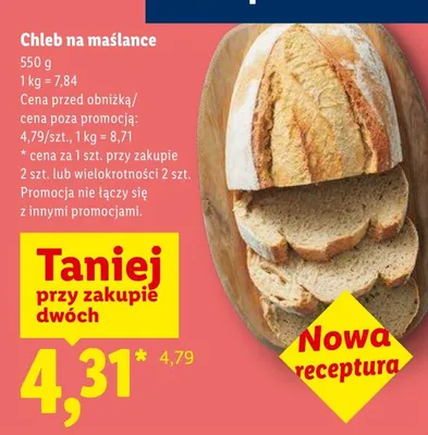 Chleb na maślance promocja w Lidl